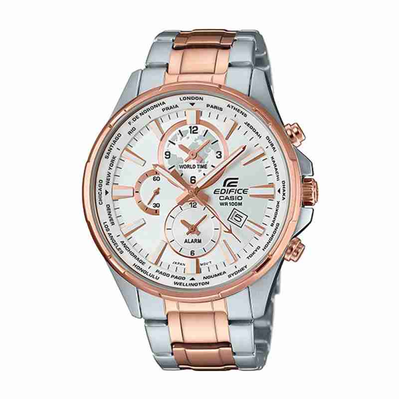 casio edifice two tone bracelet watch