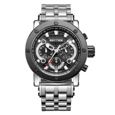 Rhythm I S Silver Chain Sapphire Chronograph Dial Watch