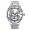 Curren 8282 silver stainless steel silver multi hand dial men's wrist watch