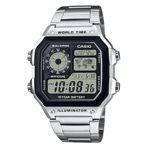 Ae-1200WHD-1AV casio Stainless Steel Youth Digital Series Wrist Watch