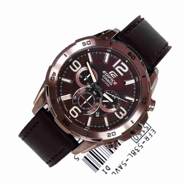 Casio Edifice EFR-538L-5AVUDF Brown Leather Watch - Image 2