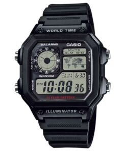 Casio AE-1200WH-1A | Black Casio Square Dial Digital Wrist Watch