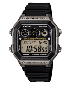 ae-1300wh-8av casio 10 year battery world time resin band digital wrist watch