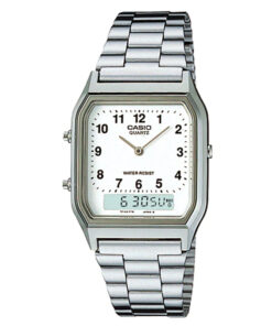Casio AQ-230A-7b Vintage Youth Series White Dial Analog Digital Wrist Watch