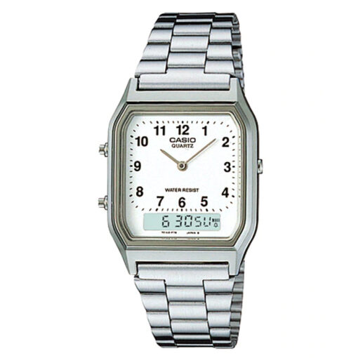 Casio AQ-230A-7b Vintage Youth Series White Dial Analog Digital Wrist Watch