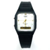Casio-aw-48He-7av black resin band With White Dial digital Analog Wrist Watch