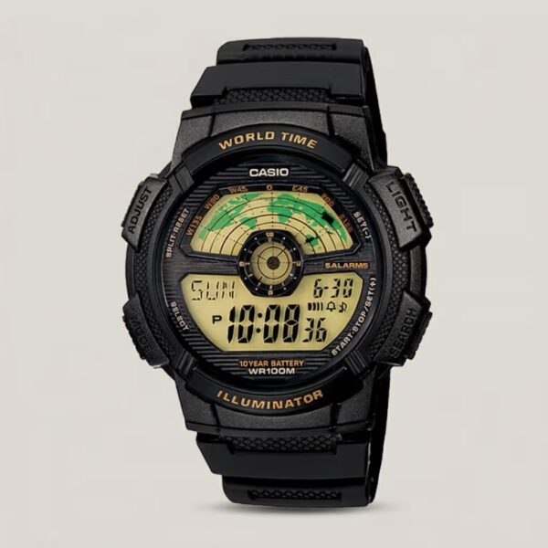 Casio-ae-1100-1bv casio illuminator Digital Resin Band Sports Watch For Men