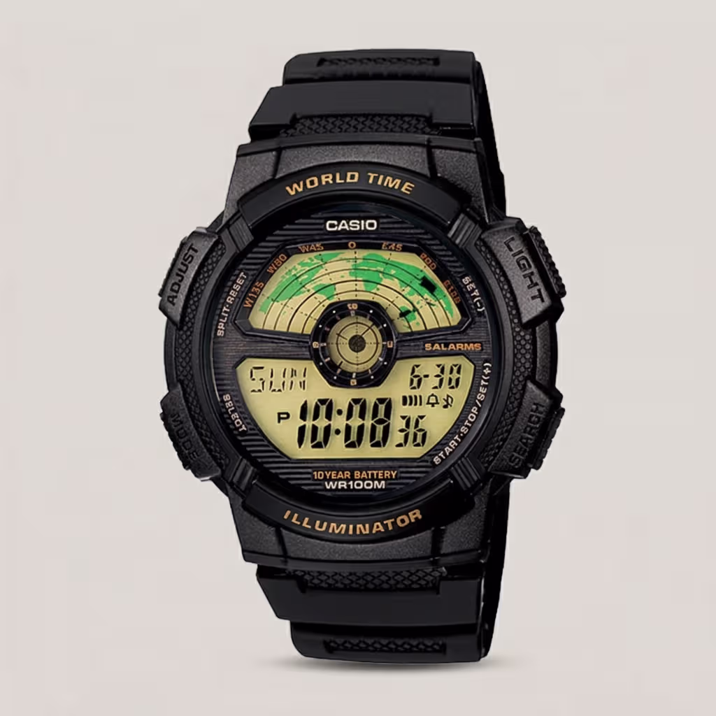 Casio-ae-1100-1bv casio illuminator Digital Resin Band Sports Watch For Men