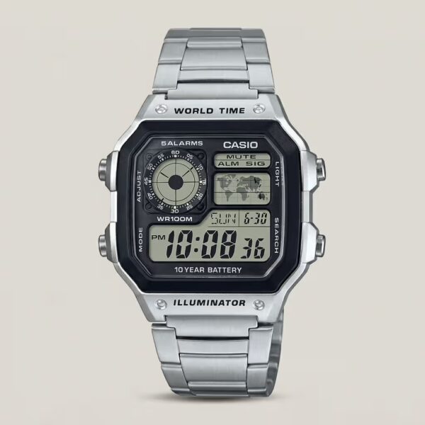 Ae-1200WHD-1AV casio Stainless Steel Youth Digital Series Wrist Watch