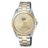 q&q-a190-400 two tone stainless steel men's analog wrist watch