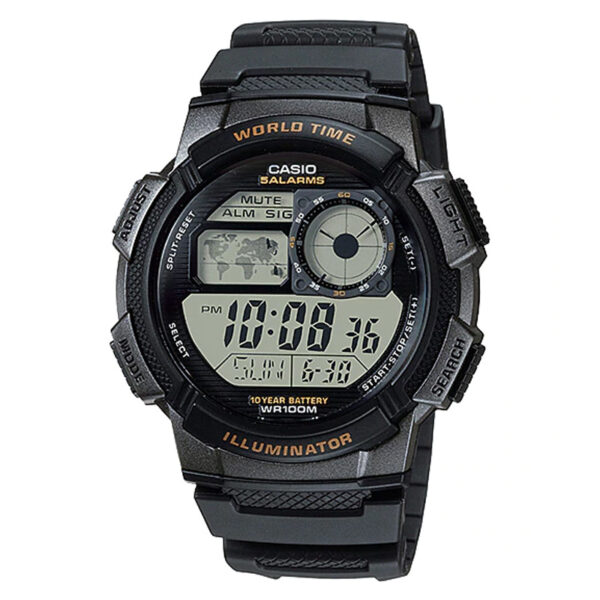 Casio AE-1000W-1AV digital sports world time series watch from Casio Japan