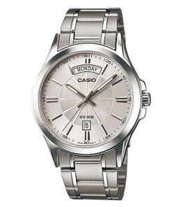 Casio MTP-1381D-1AV Silver Stainless Steel Chain With Silver Dial Analog Men's Wrist Watch