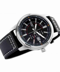 Shop for Casio Standard MTP-E128L-1AV Genuine Leather Band Wrist Watch - Image 3