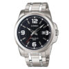 MTP-1314D-1a Black Dial Stainless Steel Men's Wrist Watch