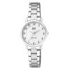 Q&Q Q945J204Y silver stainless steel white numeric analog dial ladies wrist watch