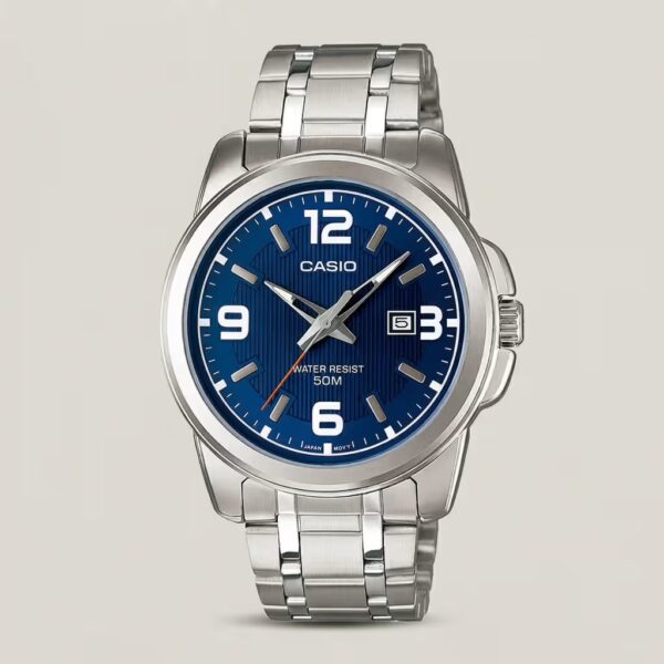 mtp-1314D-2av Silver stainless steel With Blue Dial Men's Wrist Watch