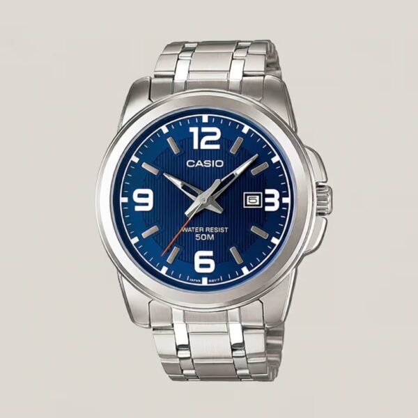mtp-1314D-2av Silver stainless steel With Blue Dial Men's Wrist Watch