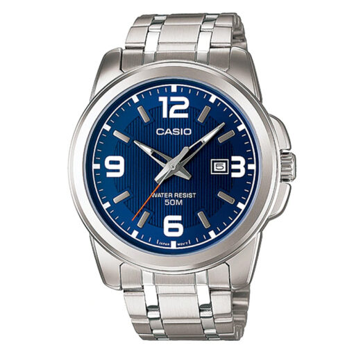 mtp-1314D-2av Silver stainless steel With Blue Dial Men's Wrist Watch