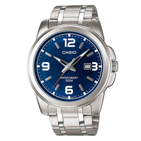 mtp-1314D-2av Silver stainless steel With Blue Dial Men's Wrist Watch