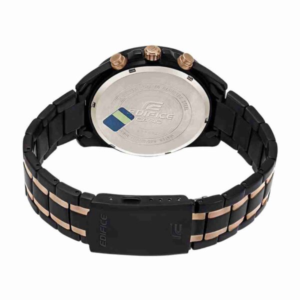Shop for Casio EFR-546BKG-1AV Black and Rose Gold ion Plated Watch - Image 2