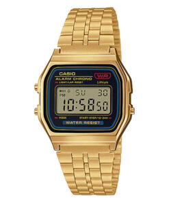 Casio A159WGEA-1DF Retro Classic Golden Stainless Steel Chain Digital Wrist Watch