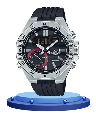 Casio Edifice ECB-10P-1A black resin band analog digital dial men's sports watch