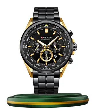 Curren 8399 full black men's chronograph stylish watch