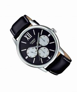 Casio MTP-E312L-1BV Black Dial Chronograph Men's Watch - Image 4