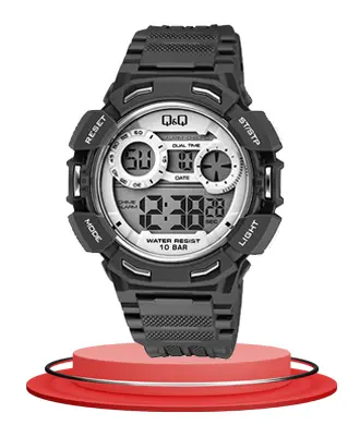 Q&Q M148J005Y black resin band digital sports watch