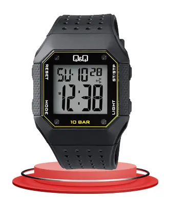 Q&Q M158J005Y square shape dial men's digital watch