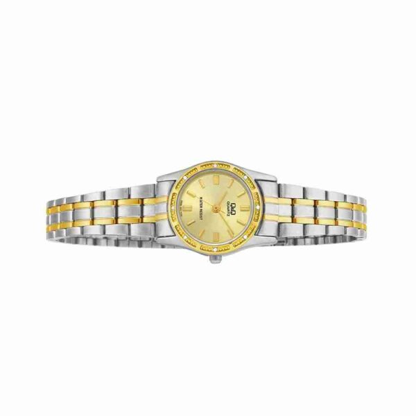 Shop for Q&Q Q695J400Y Golden Dial Ladies Wrist Watch - Image 2