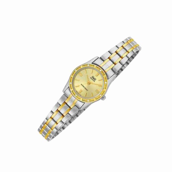 Shop for Q&Q Q695J400Y Golden Dial Ladies Wrist Watch - Image 3