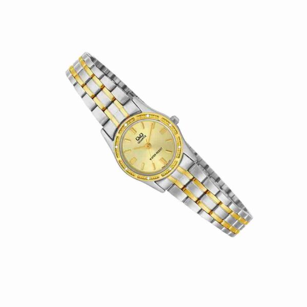 Shop for Q&Q Q695J400Y Golden Dial Ladies Wrist Watch - Image 4