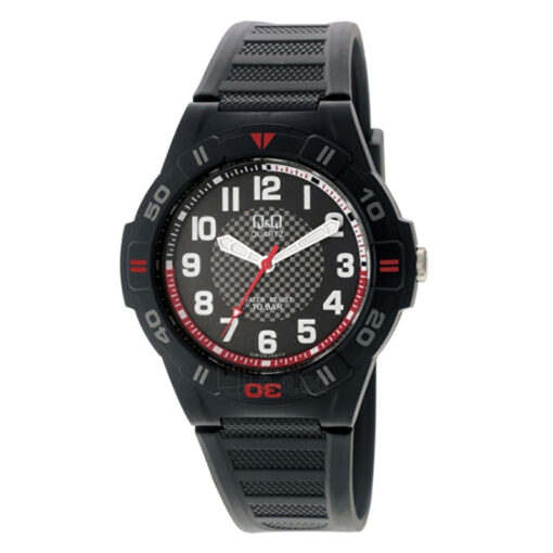 Q&Q GW36J001 casual analog wrist watch in pvc strap