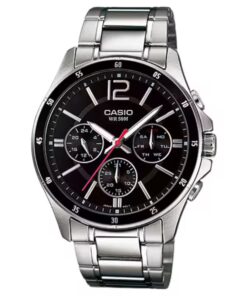 Casio MTP-1374D-1AV – Black Dial Stainless Steel Watch