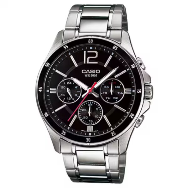 Casio MTP-1374D-1AV – Black Dial Stainless Steel Watch