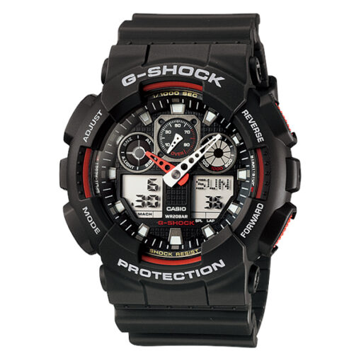 Casio G-Shock GA-100-1A4 black resin band analog digital mens wrist watch