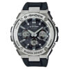 Casio G-Shock-GST-S110-1ADR black resin band round analog digital dial men's wrist watch