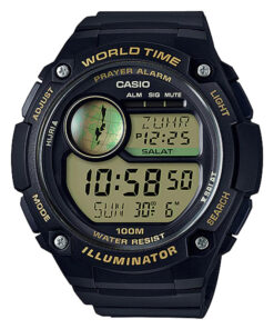 Casio-CPA-100-9AV Prayer Time Alarm Digital World Time Youth Series Wrist Watch