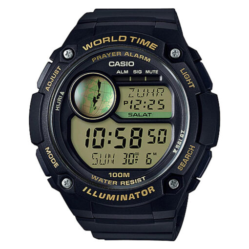 Casio-CPA-100-9AV Prayer Time Alarm Digital World Time Youth Series Wrist Watch