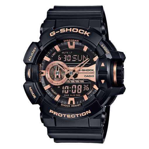 Casio-G-Shock-GA-400GB-1A4 black resin band shoch resitant mens wrist watch
