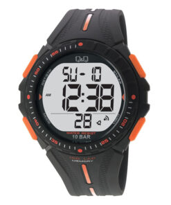 Q&Q M102J002 black resin band digital mens wrist watch