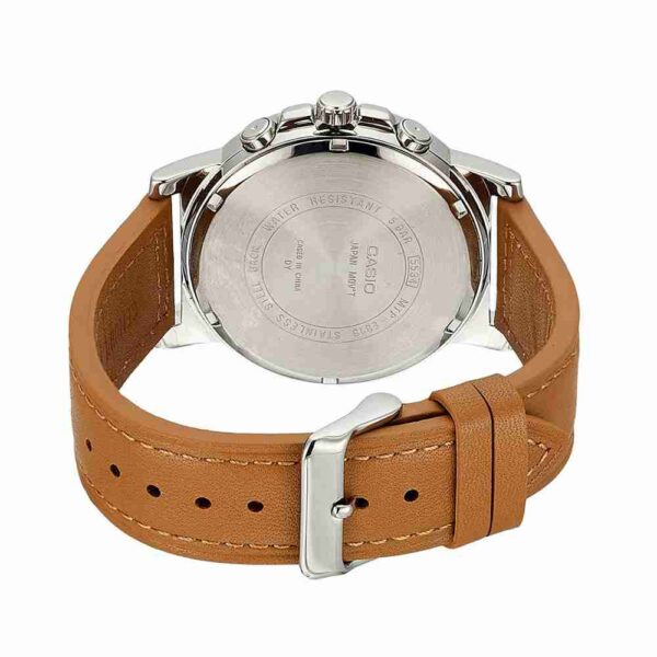 Casio MTP-E313L-2B2VDF Brown Leather Strap Stylish Men's Wrist Watch - Image 4
