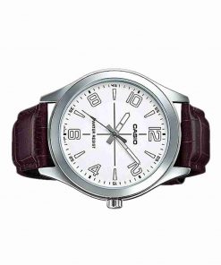 Casio MTP-VX01L-7B Brown Leather Strap Men's Wrist Watch - Image 2