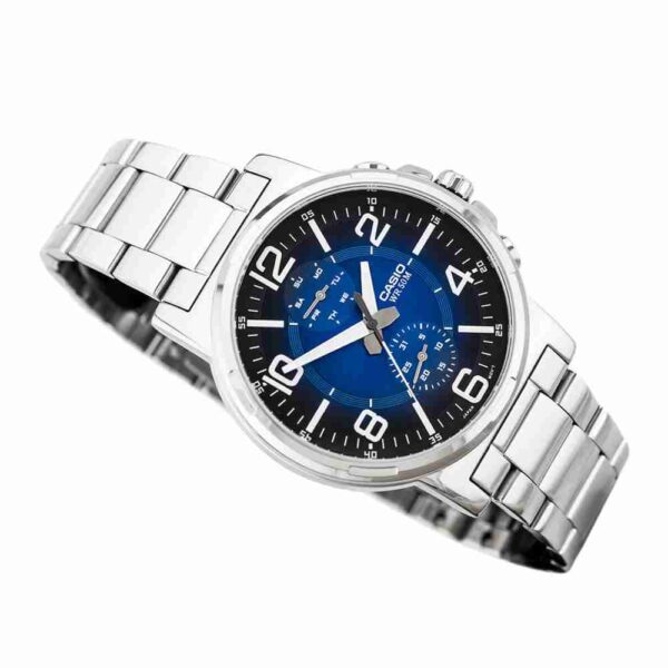 Casio MTP-E313D-2B1VDF Blue Dial Stylish Men's Wrist Watch - Image 3