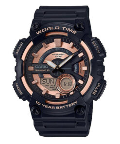 Casio-AEQ-110W-1A3VDF analog digital world time series illuminator wrist watch by watch centre