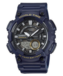 AEQ-110W-2AV Blue Resin Band Youth Series Digital Wrist Watch