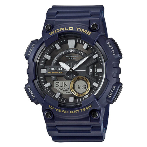 AEQ-110W-2AV Blue Resin Band Youth Series Digital Wrist Watch