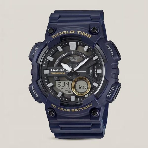 AEQ-110W-2AV Blue Resin Band Youth Series Digital Wrist Watch