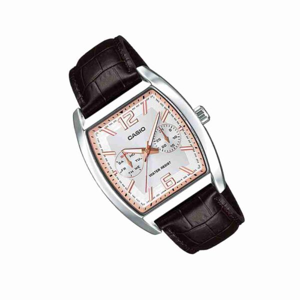 Casio MTP-E302L-7ADF Leather Strap Chronograph Wrist Watch - Image 2